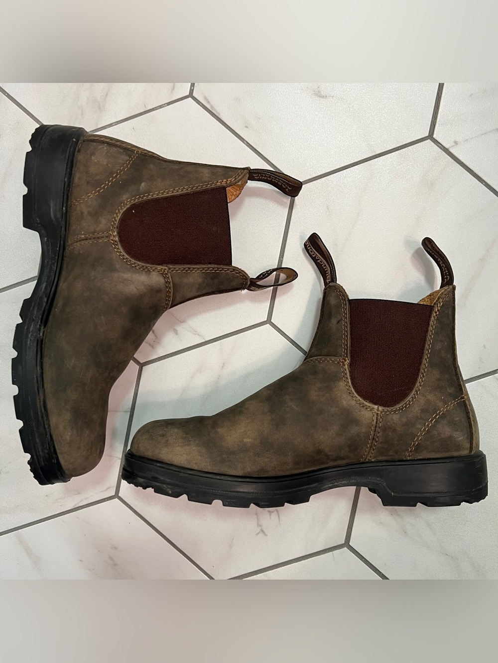Blundstone 585 Rustic Brown Premium Leather Chelsea Boots Size 8 Womens - Picture 4 of 10